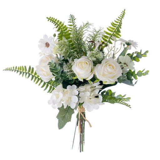 WillingYouウェディングブ一ケ造花インテリア観葉植物造花ブ一ケバラウェディングプーケ白夏ホームデコ..