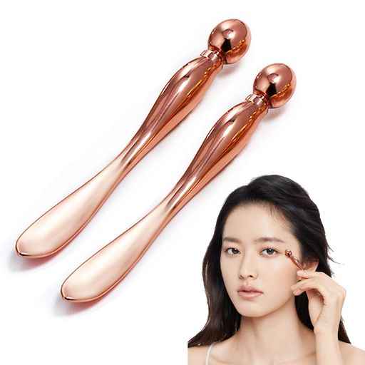 LYNLYULINGERアイマッサージスティックフェイススティック美顔ローラーアイクリームアプリケーター腫れを軽減するアイクリームローラー疲労緩和引き締めツール【2個入】(ローズゴールド) LYNLYULINGERアイマッサージスティックフェイススティック美顔ローラーアイクリームアプリケーター腫れを軽減するアイクリームローラー疲労緩和引き締めツール【2個入】(ローズゴールド)