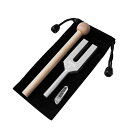 音叉クリスタルチューナー4096hz木槌天然水晶付きラバーマレット水晶ポイント収納ポーチ付き、浄化、天使の音色、ヒーリング