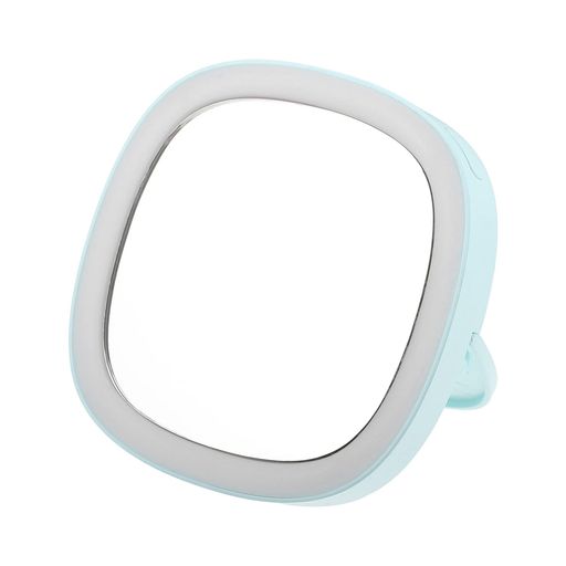 VOCOSTE化粧鏡ライト付きメイクミラーバニティミラー3カラー照明モードUSBポート充電可能ラウンドシェイプ青