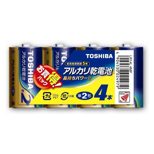(TOSHIBA)륫괥 ñ2 4 1.5V ѿ侩 5ǯ LR14L 4MP