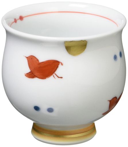平底杯 - 波佐見焼 雅幸窯 小鳥 ミニコップ 赤 MTK-38