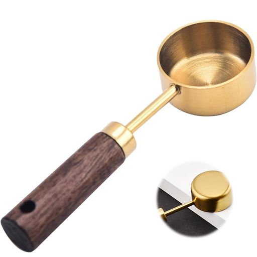 Measuring Spoons - EsiFareコーヒー計量スプーンコーヒー豆スプーン小麦粉、砂糖オート麦穀物ベーキング紅茶粉ミルクなどに非常に適してステンレススチール製滑り止め木製ハンドル簡単に洗浄でき人間工…