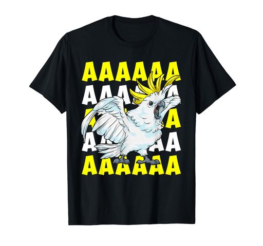悲鳴を上げるコカトゥー傘鳥ミーム面白いオウム Tシャツ