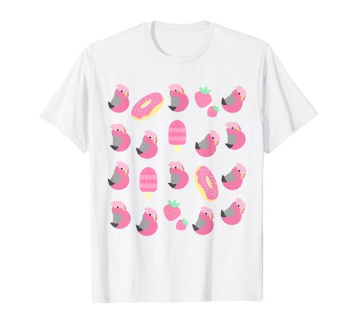 オウムデコレーションカワイイバーブぽっちゃりガラロザカドゥTシャツ