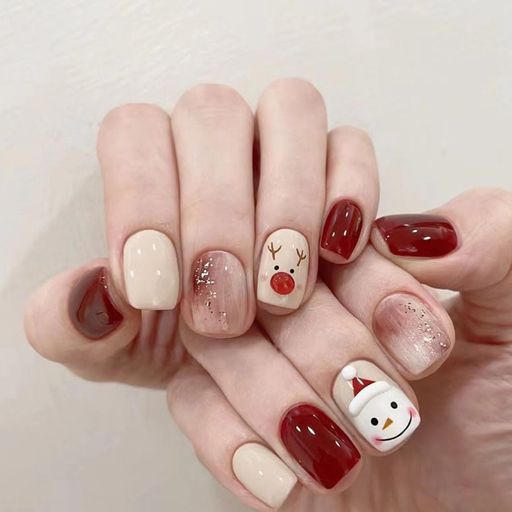 XUZOOクリスマスネイルチップ付け爪