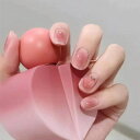 BHIDENAWネイルチップショート24枚入人気和風かわいいシンプルおしゃれ成人式結婚式パーティー日常生活に使用できます花嫁ネイル光沢つけ爪両面テープウッドスティックネイルファイル…