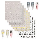 ネイルシール9枚セット3D立体星月太陽天使の羽ネイルパーツシール貼るだけネイルステッカーおしゃれジェルネイルネイルアートシールデコパーツバレンタインデーゴールド...