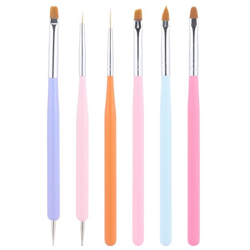 6本のネイルアートブラシセット、ジェルポリッシュアクリルネイルペイントブラシ、ドッティングペンライナーブラシ、両端フィンガーネイルデザインツールキット、マニキュア描画ク… 6本のネイルアートブラシセット、ジェルポリッシュアクリルネイルペイントブラシ、ドッティングペンライナーブラシ、両端フィンガーネイルデザインツールキット、マニキュア描画ク…