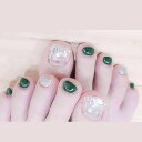 ジェルネイルシール足用2枚入マニキュア膜付長持ち無臭防水安全貼るジェルネイル貼って固めるグラデーションオフィスネイルキラキラ可愛いシンプル女性プレゼントツール付...