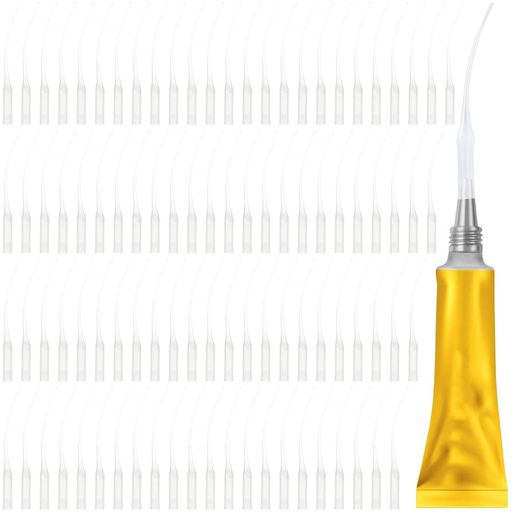 瞬間接着剤極細先端300個セット使い捨てノズルプラスチック接着剤チップ精密アプリケーター細口細いマイクロノズル接着剤ボトルノズルチップCA接着剤エクステンダーアクセサリー