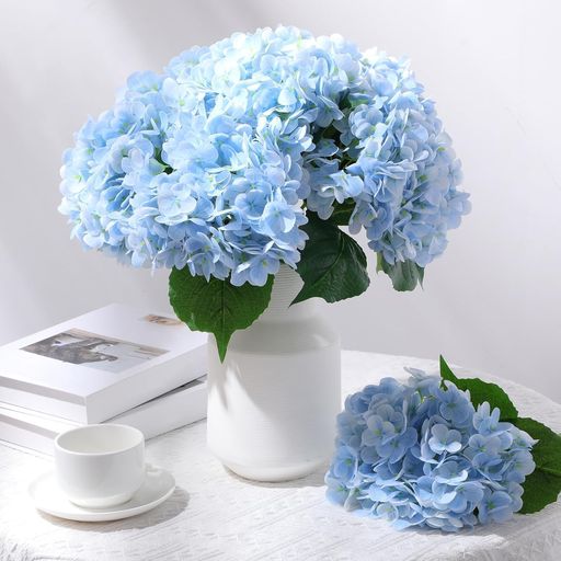 himsyudenアジサイ造花4本セット紫陽花シルクフラワー初夏一輪挿しあじさいアートフラワーDIY花材撮影道具人工花ギフトお祝い花束オフィス喫茶店部屋飾りフェイクアジサイ