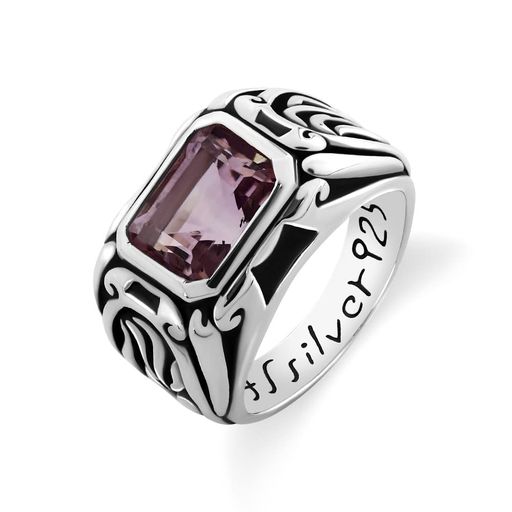 [フリースタイル]FREESTYLEバケットカットアメジストシルバーリングFSR555-AT日本サイズ23号