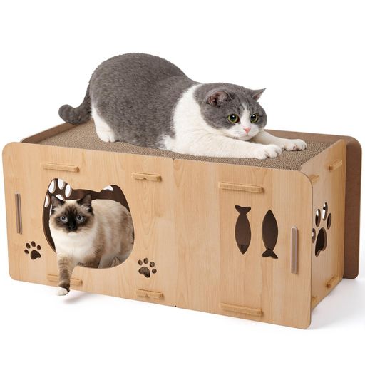スクラッチ 🐾【より大きなデザイン&amp;快適空間】:猫 爪とぎは長さを延長した大型設計を採用し、サイズが足りないというお悩みを解消します。従来製品よりも全体サイズが大きく、猫ちゃんは上部・側面など最大8方向から自由に爪とぎが可能です。内部空間は広々としており、体格の大きな猫ちゃんでも快適に使用でき、優れた爪とぎ効果も備えています。小型猫から大型猫まで幅広く対応し、多頭飼いのご家庭にも最適です。 🐾【組み立て簡単&amp;収納簡単】:ねこいち 爪研ぎは組み立てが簡単で迅速、ネジやドライバーは不要で、密度板とフェルトボードを前後にカチッとはめるだけで完成します。デザインは使いやすく、初めて使用する方でも簡単に操作できます。使用しない時は、素早く分解して収納でき、スペースと時間を節約できます。製品の耐久性が高く、同類製品に比べて長寿命です。 🐾【紙屑処理のデザイン&amp;お手入れ簡単】:一般的な爪とぎでは、猫ちゃんが使用するたびに紙くずが飛び散り、掃除の手間がかかりがちです。本製品は上下二層ともポケット構造を採用し、猫つめとぎ中に出る紙くずをしっかりキャッチします。