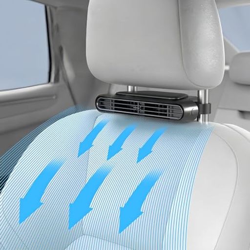 【2026年夏に新規上場】 AUSTYLCO 内蔵バッテリー車用扇風機 車載用USBシートファン 車のヘッドレスト換気扇 羽根のない扇風機 車用空気循環器 3段階風量調整 背中蒸れ解消 低騒音 取り付け…