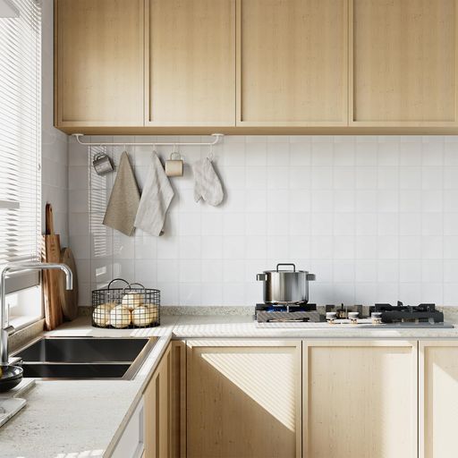 Yoillioneのキッチン粘着タイルシール:コンロ耐熱壁紙-浴室防水シート-しっかり立体リメイク貼り付けス..