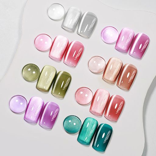 MIZHSEキャットアイジェルネイルポリッシュ:8色セラミックマグネットジェルポリッシュセットマグネットスティック付きクリスタルガラスピンクグリーンブルー春色スムージーネイルジェ… MIZHSEキャットアイジェルネイルポリッシュ:8色セラミックマグネットジェルポリッシュセットマグネットスティック付きクリスタルガラスピンクグリーンブルー春色スムージーネイルジェ…