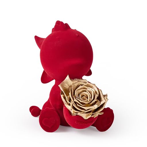 ROSEONLYプリザーブドバラと可愛いドラゴン、彼女や妻、母への真のローズバレンタイン、クリスマス、誕..