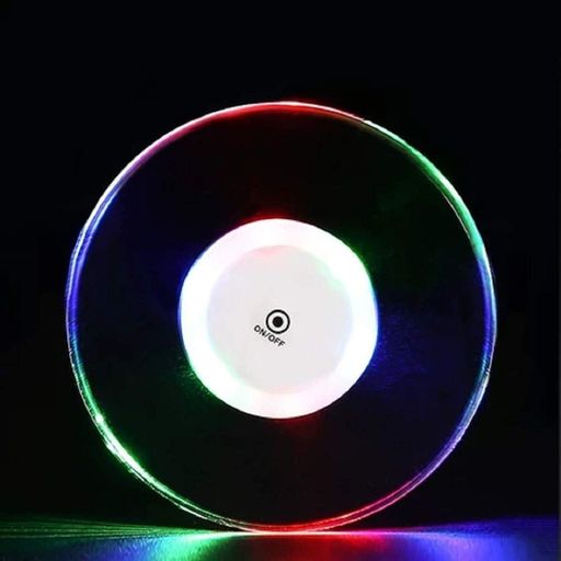 LEDコースターライトコースター2個セット薄型イルミネーションライトアップグラスボトルハーバリウムディスプレイ記念日パーティ(彩色)