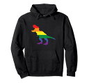 FunnyGayDinoDinosaurLoverLGBTPrideRainbowFlagパーカー
