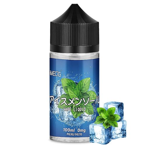 電子タバコ リキッド アイスメンソール Vape liquid スーパーミント ベイプリキッド 大容量100ml IMECIG ニコチンなし