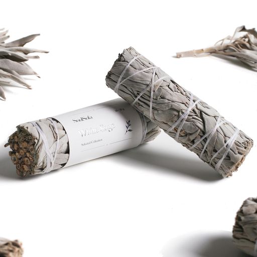 SoulSofa浄化用ホワイトセージバンドル30gカリフォルニア産スマッジングお香天然ハーブアロマ空間・パ..