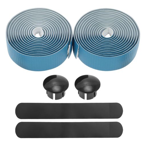 BULLSPANN1ペア自転車ハンドルバーテープロードバイク用滑り止め衝撃吸収ハンドルバーテープMTB用カーボンファイバーパターングリップテープ長さ2.16Mブルー