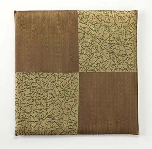イケヒコ い草 座布団 日本製 五右衛門 約55x55cm ブラウン 捺染 和柄 クッション ...
