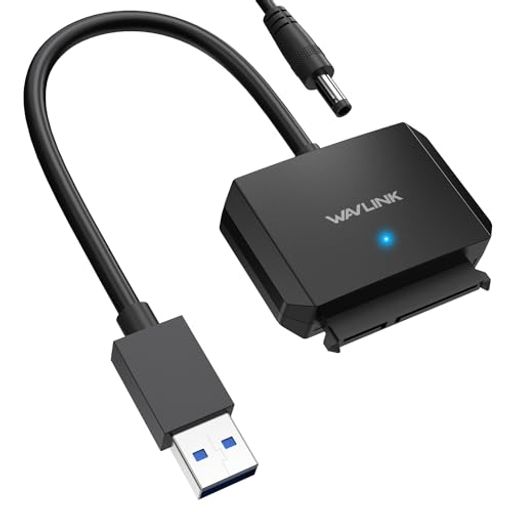 WAVLINK SATA - USB Type-A ハードドライブケーブル 5Gbps USB3.0 to SATAケーブル UASP対応 外付けハードドライブ SATA I/II/III コネクター 2.5インチ SSD/HDD 3.5インチHDD
