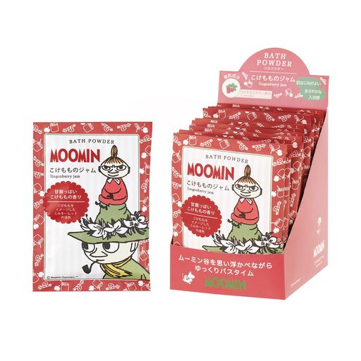 ムーミンバスパウダー35g(こけもものジャム)12個(白濁タイプ入浴料日本製甘酸っぱいこけももの香りmoom..