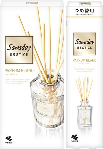 サワデー香るスティック【まとめ買い】【まるで香水のような部屋の芳香剤】パルファムブラン本体70ml+詰め替え用70ml[小林製薬]芳香剤部屋用【部屋玄関に映えるディフューザー】ルーム…