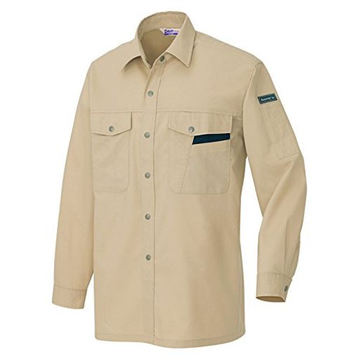 アイトス長袖シャツ(春夏用)AZ-965002ベージュLサイズ