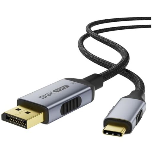 双方向 Type-C DisplayPort 1.4 変換ケーブル Displayport USB Cケーブル 8K@60Hz/4K@240Hz サポート Thunderbolt 4 Type-C ディスプレーポートケーブル 変換 Phone 17 16