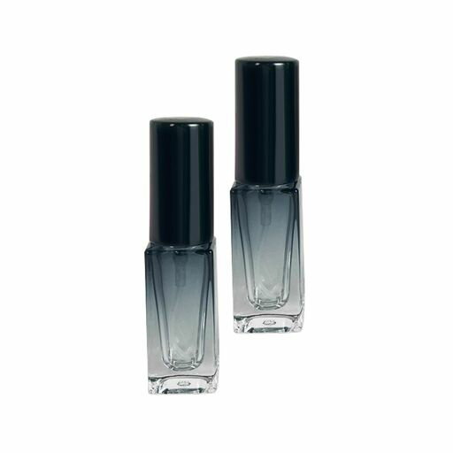 10mlアトマイザー2本セット、ガラス製香水スプレーボトル、携帯用香水入れ、詰め替え容器、ブルーグラ..