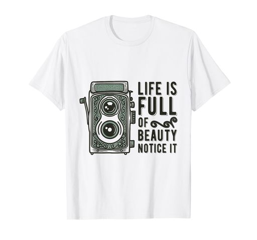 人生は美容写真家のヴィンテージカメラギフトでいっぱいですTシャツ