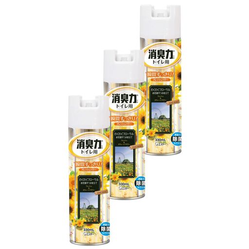 消臭力【まとめ買い】トイレの消臭芳香剤トイレ用トイレわくわくフローラルの香り330mlx3個