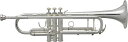 バックBachB音符フラットトランペットTR400銀メッキ仕上げ専用ケース付き