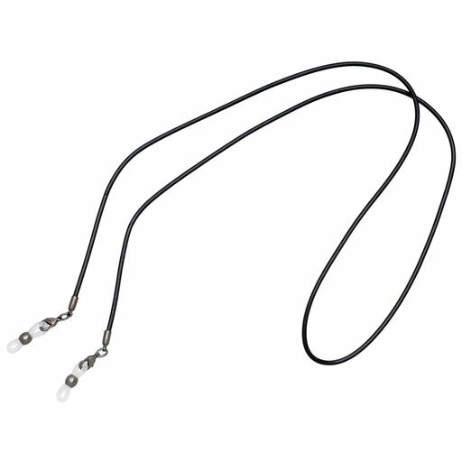 テーシーケース(Tccase)メガネホルダーメガネストラップ70cmシンプルネックレスビニール素材ずれ落ち防止アイウェアストラップブラック
