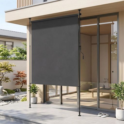 【日よけ&amp;目隠し】:オーニングテント高さを調整でき、最適な日除け効果を得ることができます。オーニングの高さをシーンや時間帯に合わせて調節でき、より快適で楽しいアウトドアライフをお過ごしいただけます。バルコニー、テラス、庭、レストラン、カフェなど、さまざまなシーンに最適です。 【簡単な取り付けで穴をあける必要がない】:庭オーニングサンシェードは突っ張り式固定で、穴あけ不要、設置が簡単。賃貸物件のバルコニー手すりにも最適で、いつでも撤去できるのが魅力です。 【手動クランク&amp;高さ調節】:簡単操作のハンドルで、サンシェードの高さを215-315cmの範囲で無段階に調整可能。プライバシー保護と開放感を、シーンに合わせて自由に切り替えられます。 【高品質な耐候性素材】:耐久性に優れた180gポリエステル生地は、防汚加工・撥水加工済み。頑丈なスチールフレームで作られた日除けシェード屋外は、丈夫で耐久性に優れています。ベランダ目隠しオーニングシェードは、雨や風が吹いても安定して支えるので、長期の屋外使用に適しています。 【サイズ】:宽150/200/250/300cm x 高270cm。伸縮棒の長さは215-310cm。