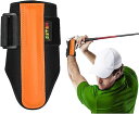 happykauゴルフ練習器具スイング矯正ゴルフスイング練習器具プロ監修ダウンブロー練習手首矯正手首の折れ防止二重縫製ライン男女兼用(オレンジレッド)(4)