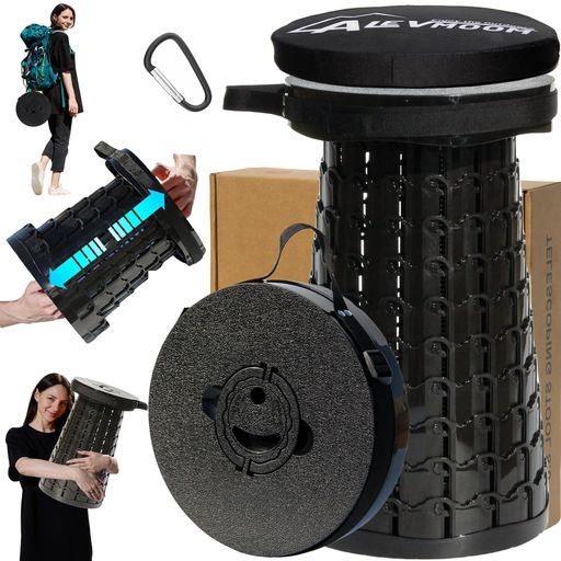 ALEVMOOMアップグレード折りたたみ椅子50cmまで高さ調節可能座面幅30cm折りたたみいす折り畳みいす折り畳みいす耐荷重450kgクッションつき第八代伸縮スツールおりたたみいす頑丈おりたたみ…