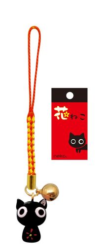 China Ornaments - フォーカートかわいい根付・ストラップ手作りガラス細工黒猫