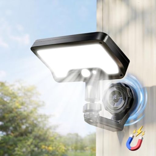HELVAK ソーラーライト マグネット式&360度調整ランプ 92高輝度LED 3つ点灯モード&3色調光1500mAh IP65防水 600LM 品質ABS 耐日焼け ソーラー/Type-C充電 常夜灯 駐車場 壁 フェンス 防犯対策 停電・災…