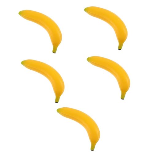 バナナ果物模型5個模擬フルーツサンドボックス手打楽器フェイクフルーツバナナハンドパーカッションパーカッションフルーツシェーカー模擬フルーツマラカスAbsNUOL...