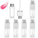 リップクリームチューブリップ容器5ml6個入り回転式透明口紅チューブリップグロスチューブ詰め替え容器リップグロス容器詰め替え式リップクリームボトル小分けボトル化粧品容器旅行…