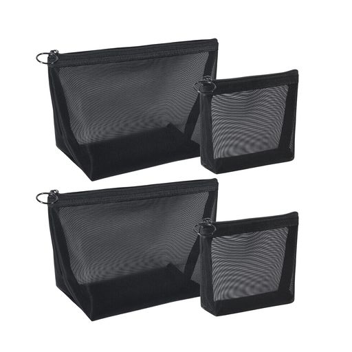 メッシュポーチポーチ小物入れメッシュ小物入れポーチメッシュメッシュポーチ旅行ポーチ小物ナイロンメッシュメイクポーチメッシュ化粧ポーチメッシュ化粧バッグ4枚入り化粧品収納…