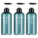 IRETIONシャンプーボトルディスペンサー詰め替えボトル500ml3本セット(ブルー)