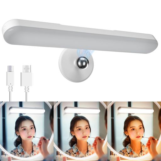 ドレッサーライト女優ミラーライトメイク用LEDライト充電式調光調色360度回転マグネット工事不要ハリウッドミラー化粧台洗面所お風呂間接照明 ドレッサーライト女優ミラーライトメイク用LEDライト充電式調光調色360度回転マグネット工事不要ハリウッドミラー化粧台洗面所お風呂間接照明