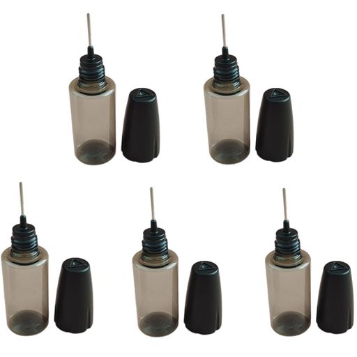 サムコスユニコーンボトルリキッドスポイト針付きボトル接着剤替え容器液体貯蔵用DIY用液体ドロッパーボトル5個*10ml(ブラック)