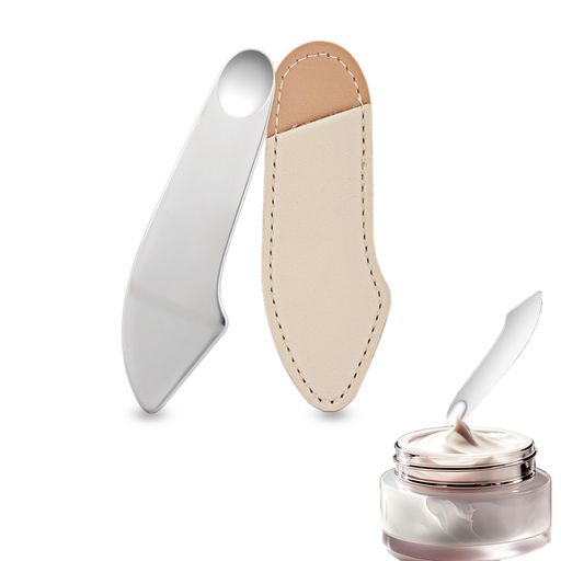 Coolloodaスパチュラ化粧品ツール化粧品混合スパチュラスパチュラメイクスパチュラ美容メイクアップツールスパチュラ収納スリーブ付き化粧品スプーンメイク用スパチュスキンケアツール…